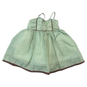 Sara Ruth | Infant Sage Green with Brown Accents Dress | Size 9 months | NWT NEW
